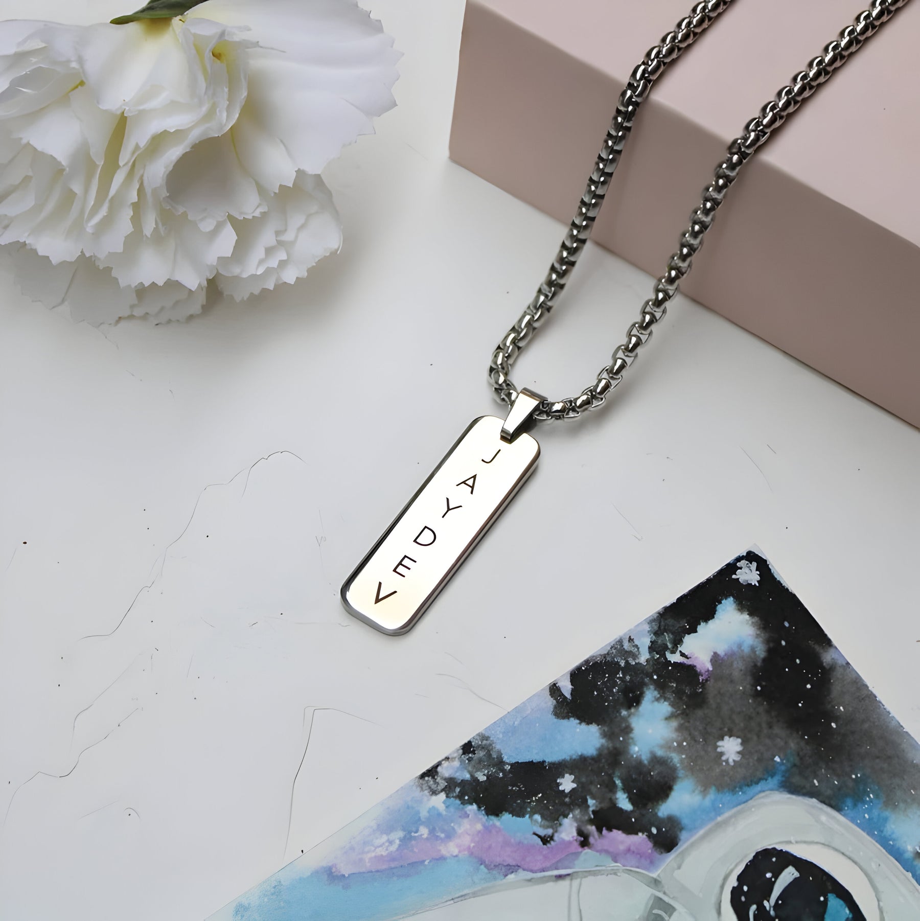 Personalised Engraved Reversible Tag Pendant