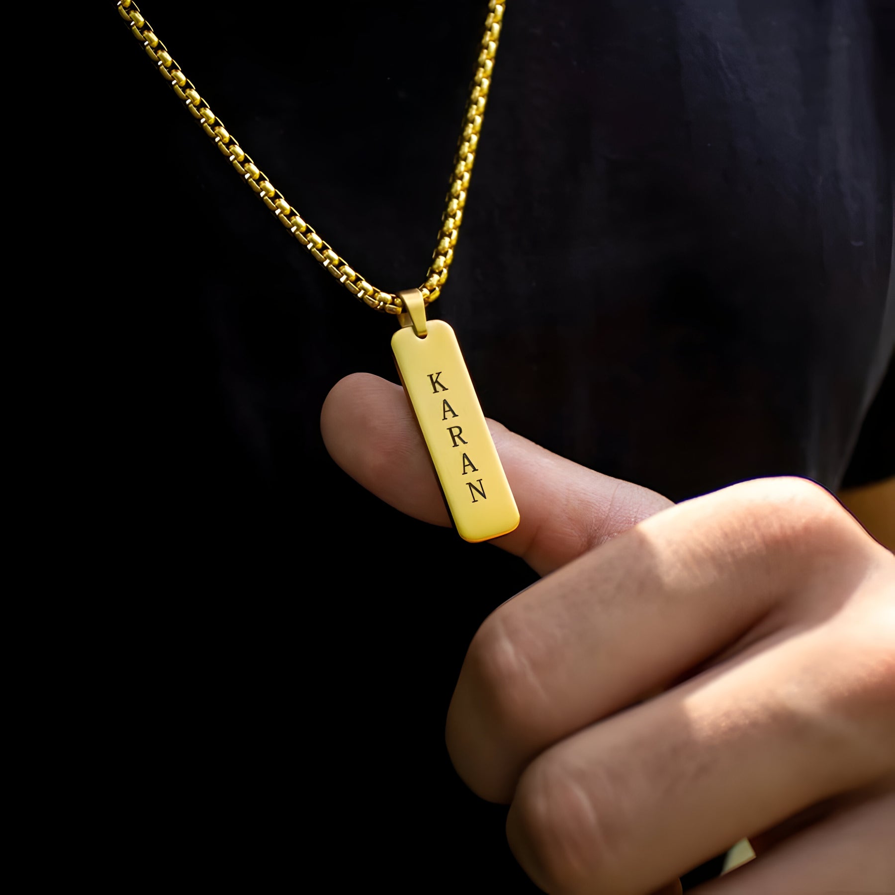 Personalised Engraved Reversible Tag Pendant