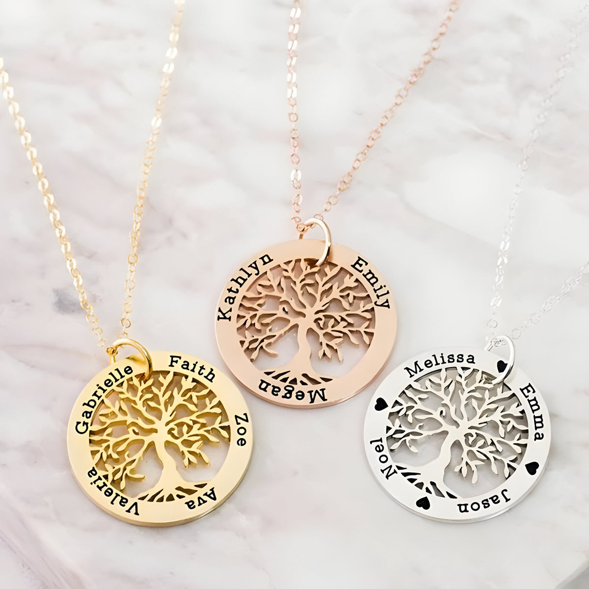 Personalised Engraved Tree of Life Pendant