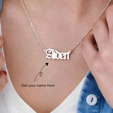 Personalised Gothic Name Pendant