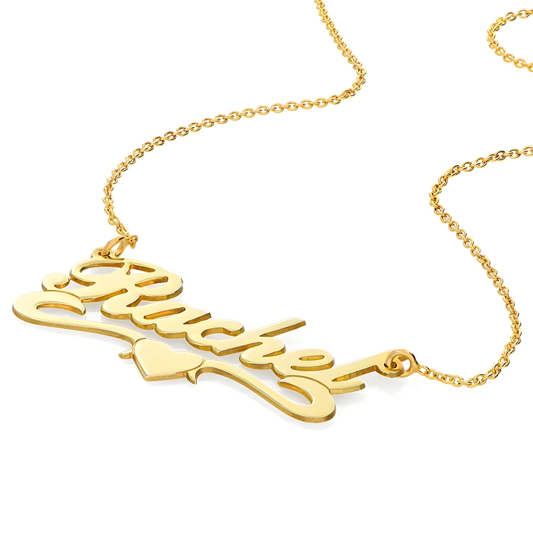 Personalised Heart Underline Name Pendant