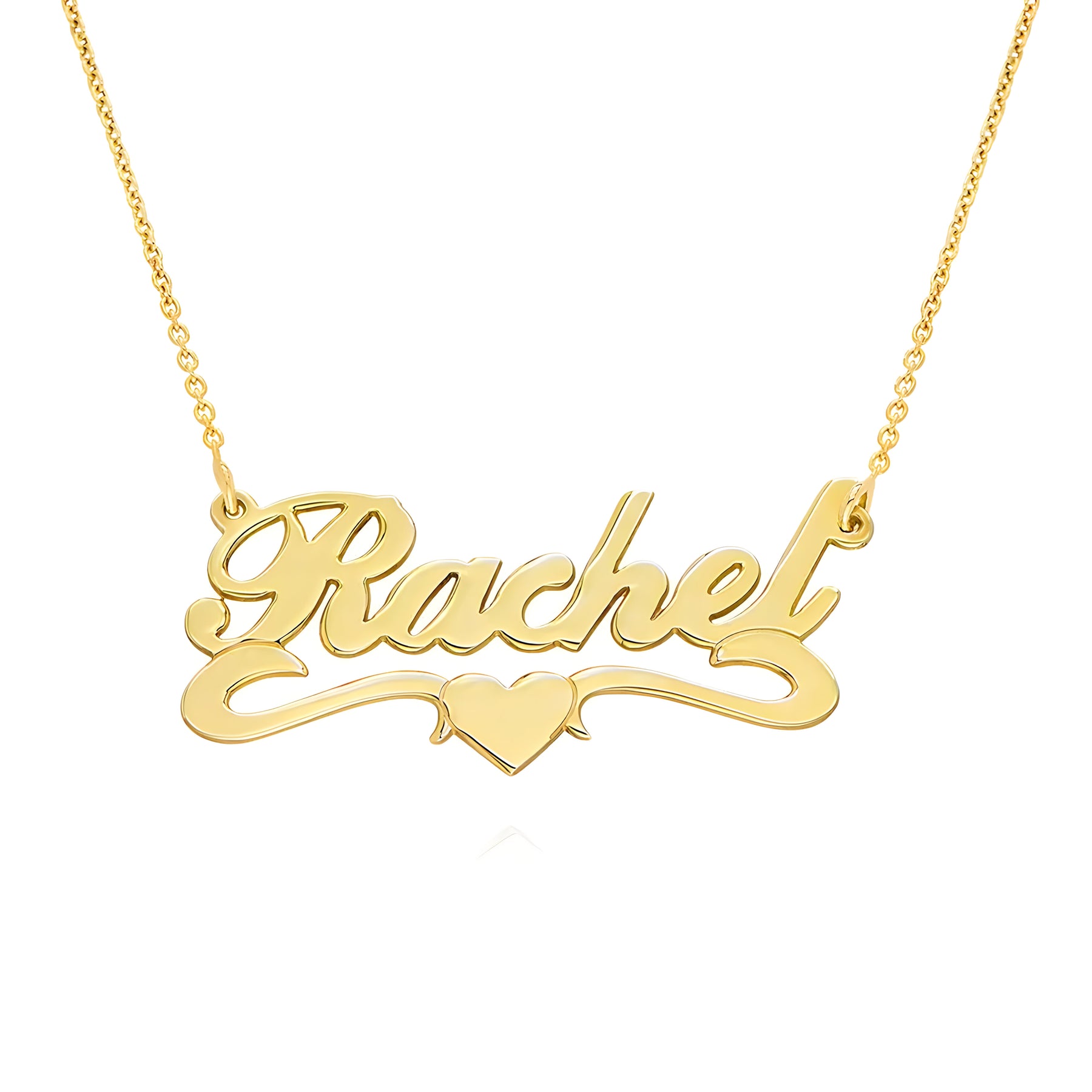 Personalised Heart Underline Name Pendant