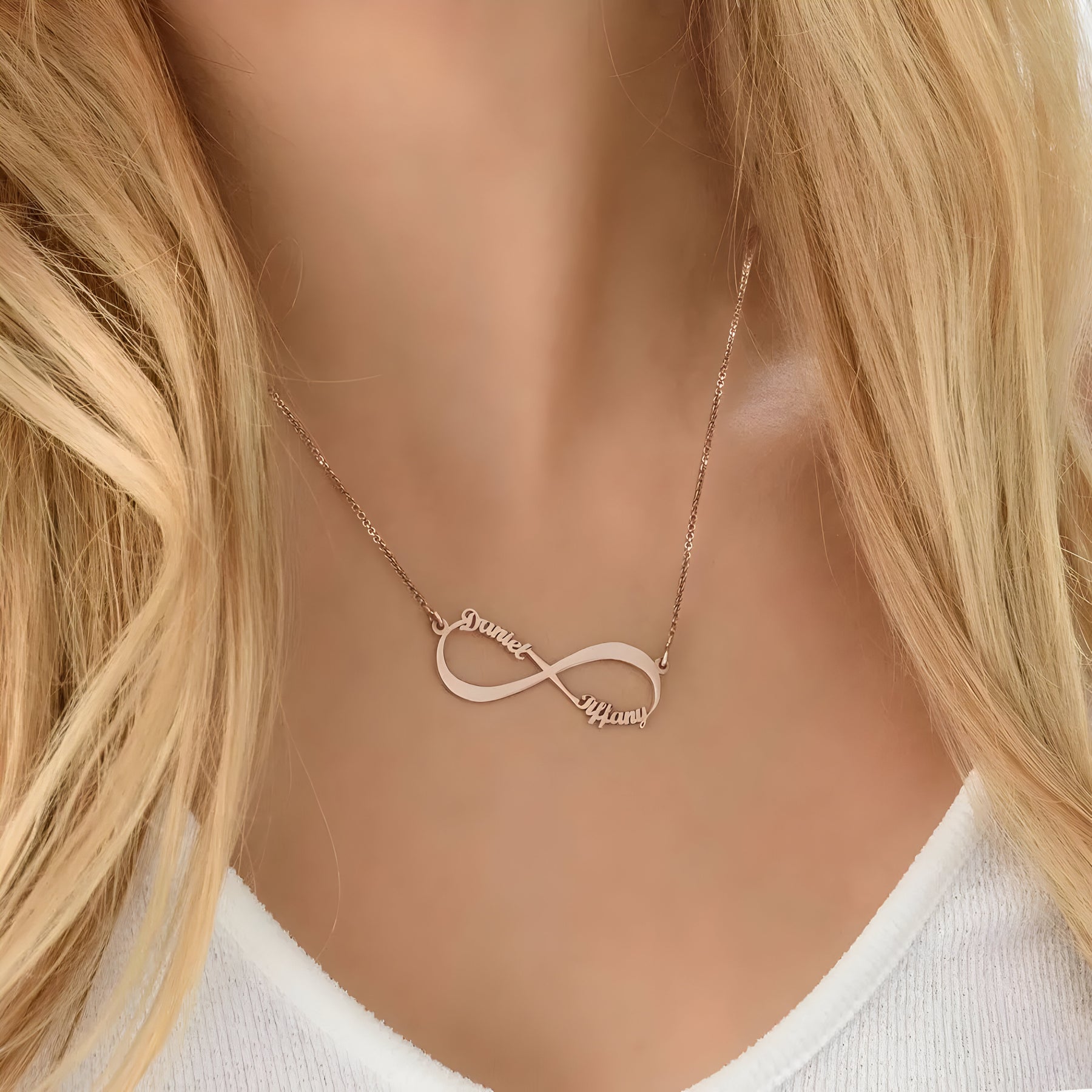 Personalised Infinity Couple Name Pendant