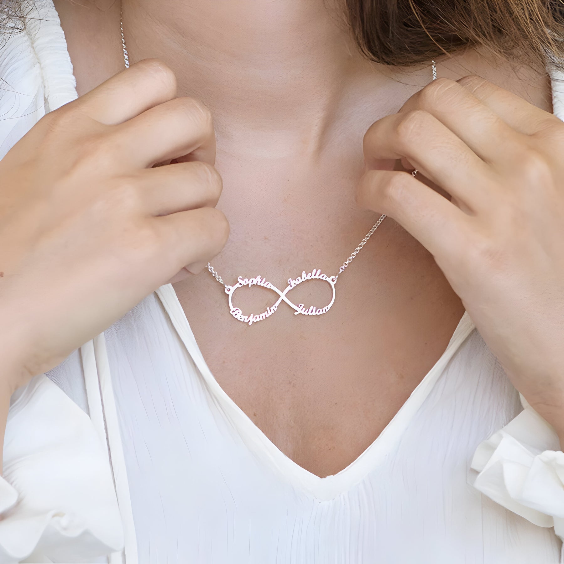 Personalised Infinity Family Name Pendant