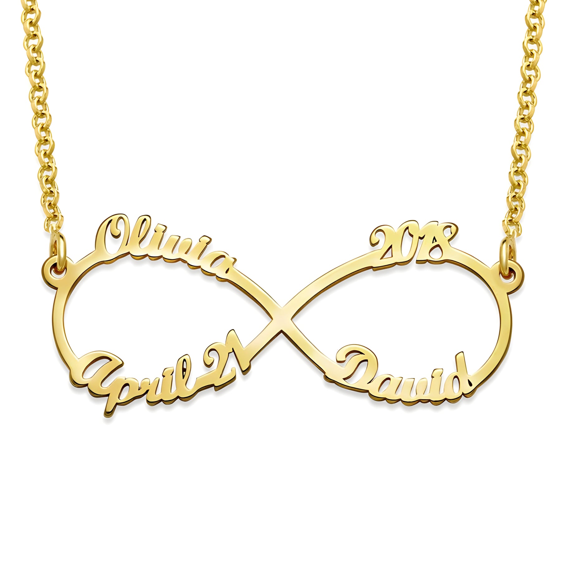 Personalised Infinity Family Name Pendant