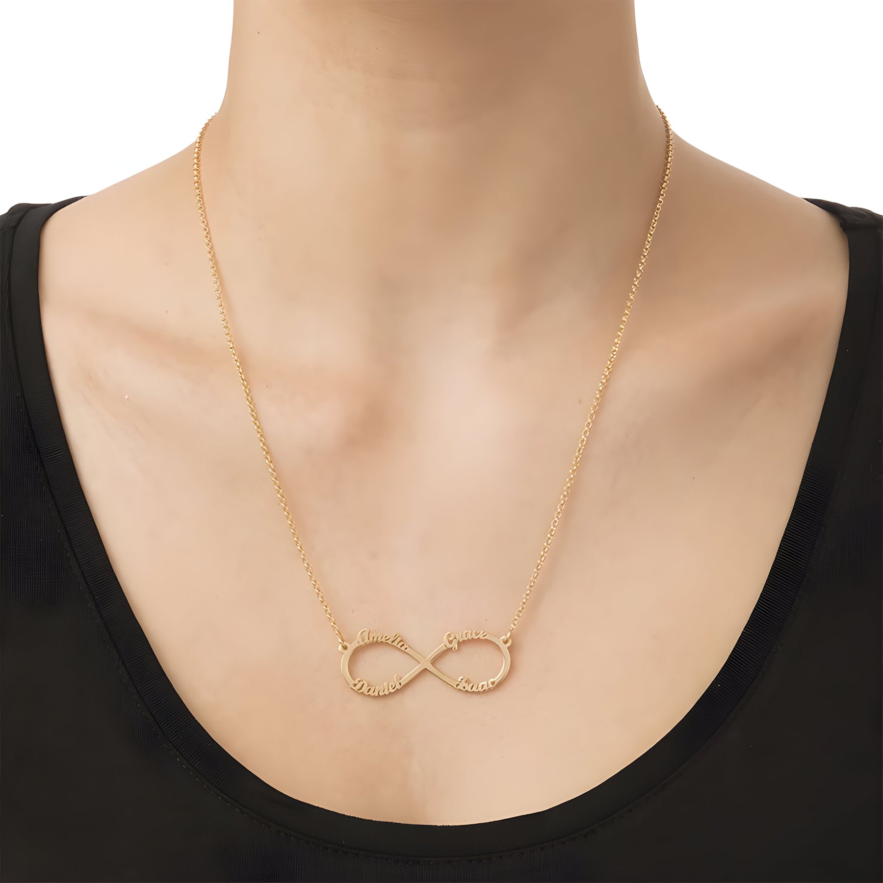Personalised Infinity Family Name Pendant