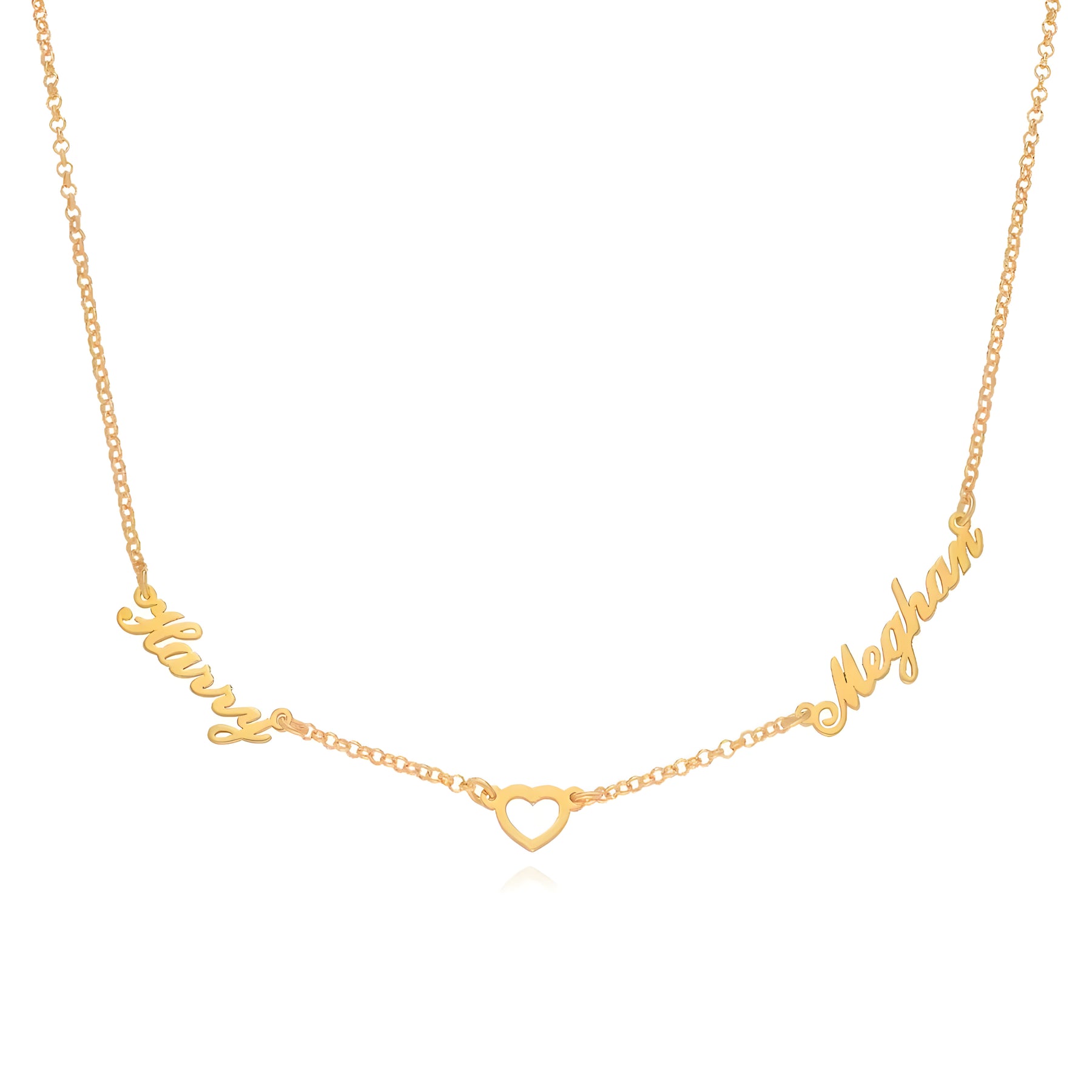 Personalised Lovers Heart Name Pendant