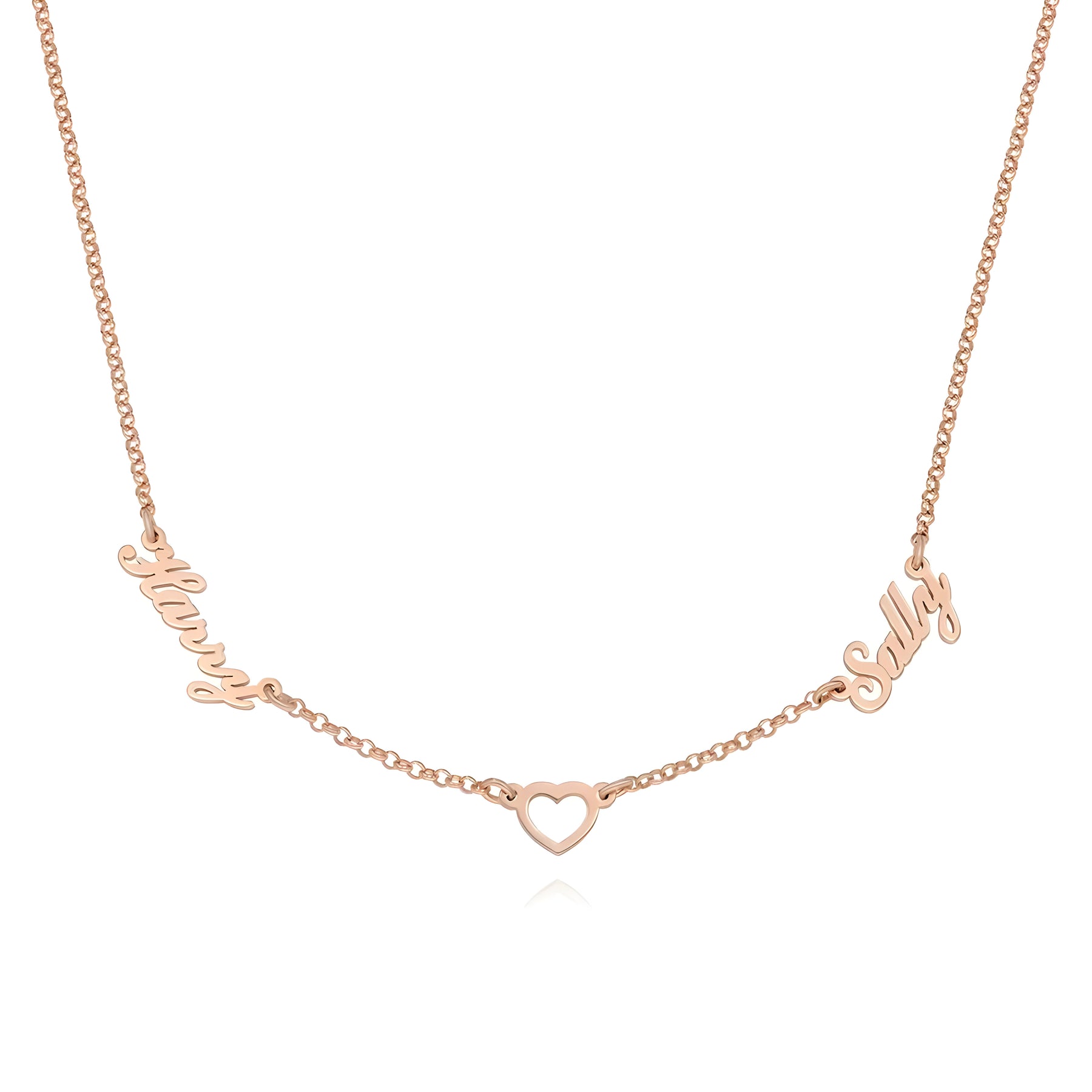 Personalised Lovers Heart Name Pendant