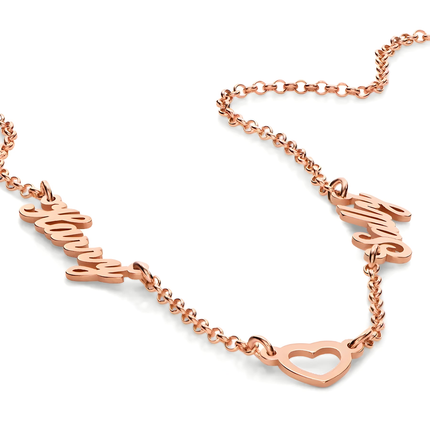 Personalised Lovers Heart Name Pendant