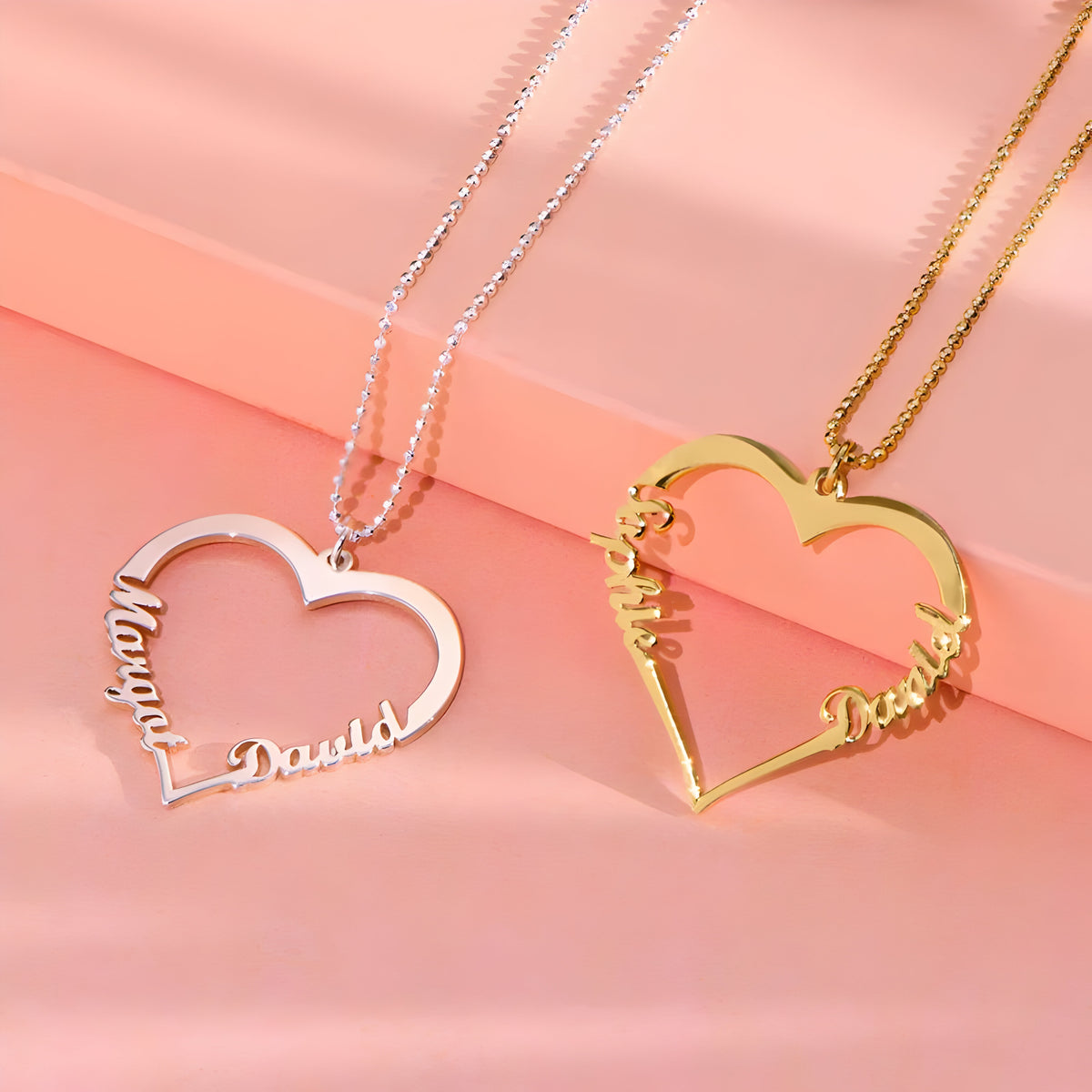 Personalised Our Love Couple Name Pendant