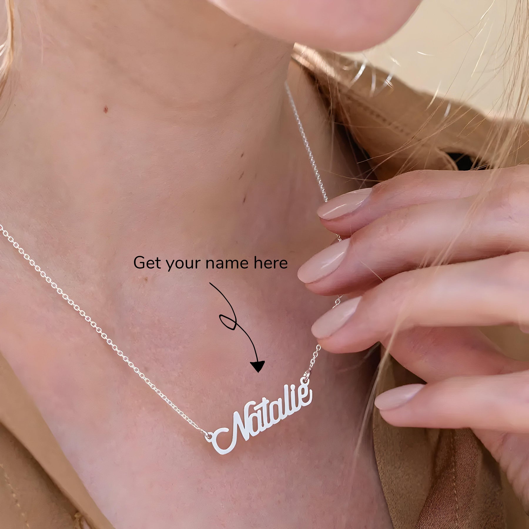 Personalised Twirl Script Name Pendant