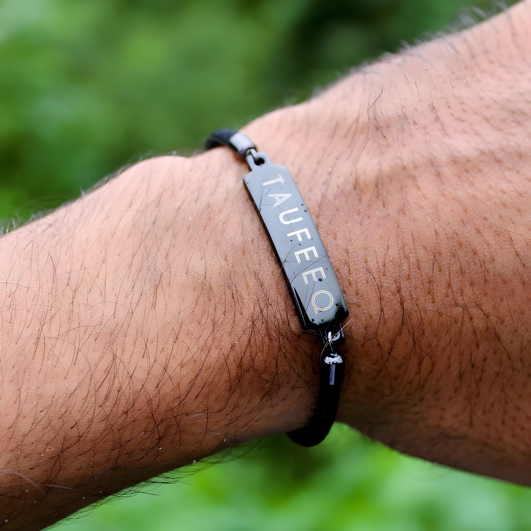 Personalised Yours Truly Metal Engraved Commando Wristband