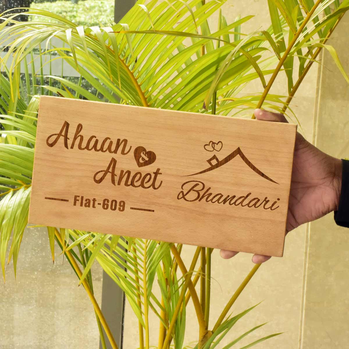 Home Text Name Plate