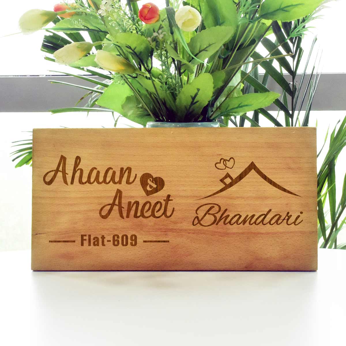 Home Text Name Plate