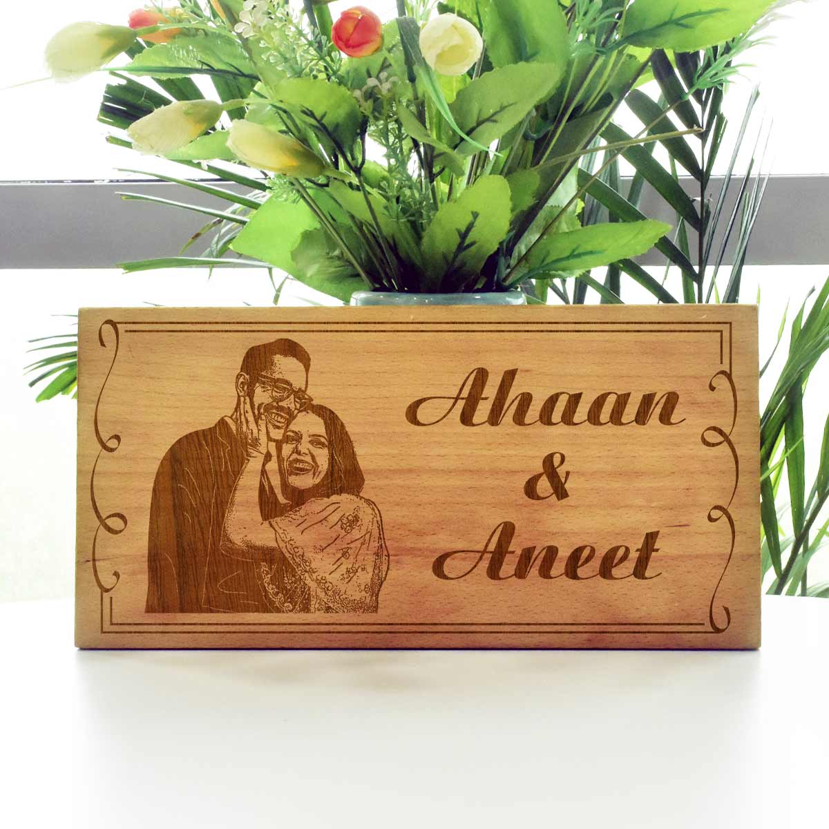 Engraved Door Photo Name Plate For Office/Home