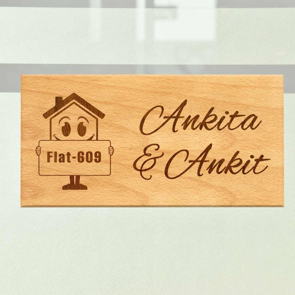 Customized Wooden Door Name Plate