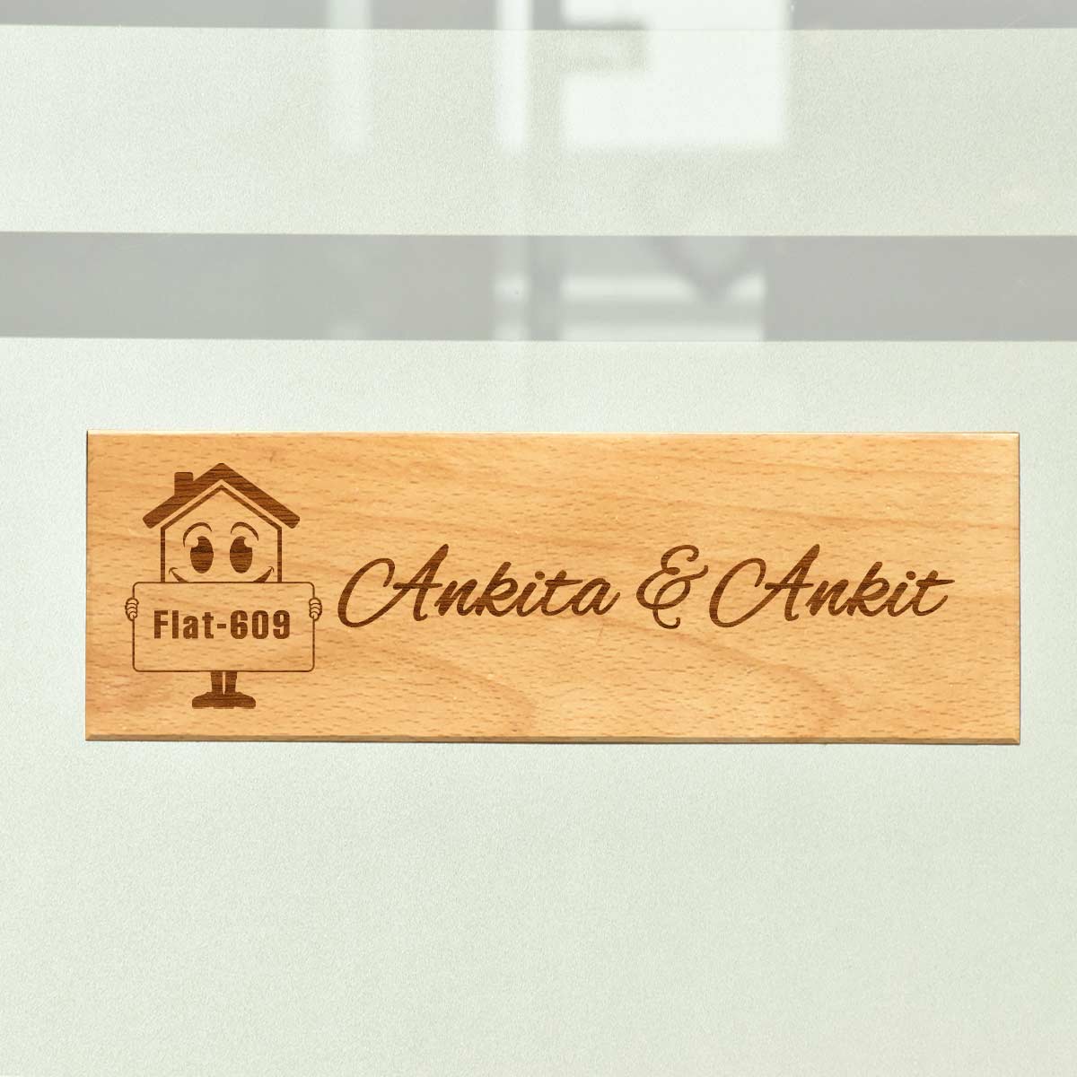 Customized Wooden Door Name Plate