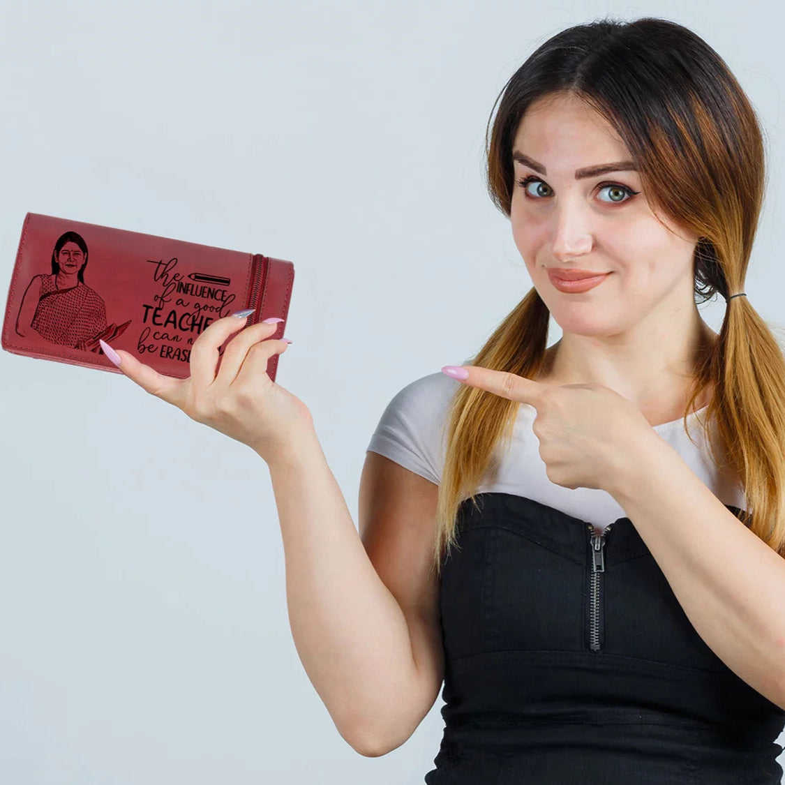 Personalized Charming Red Cherry Wallet Perfect Gift For Female Teacher