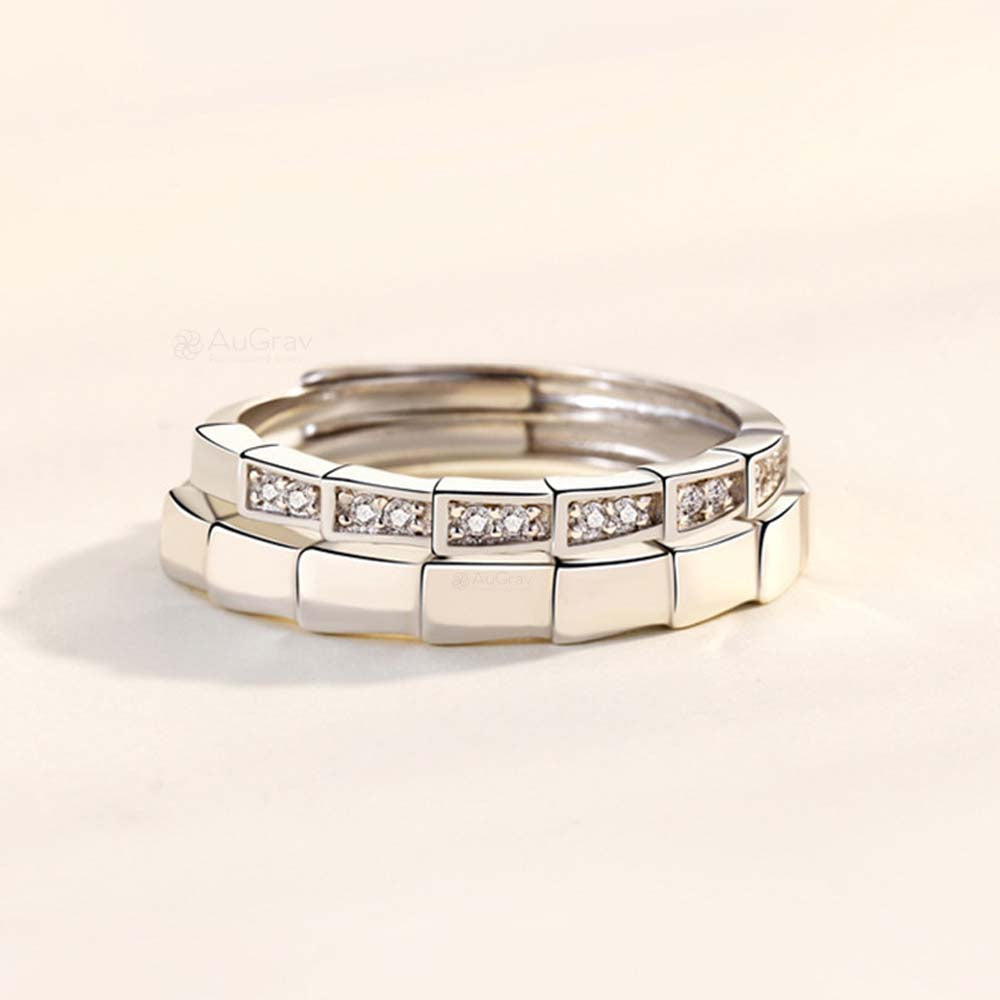 Dreamy Duo Joinable Adjustable 925 Sterling Silver Couple Rings