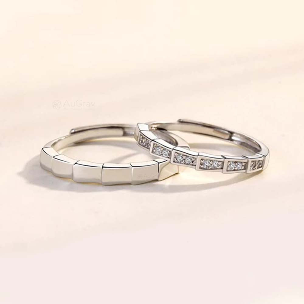Dreamy Duo Joinable Adjustable 925 Sterling Silver Couple Rings