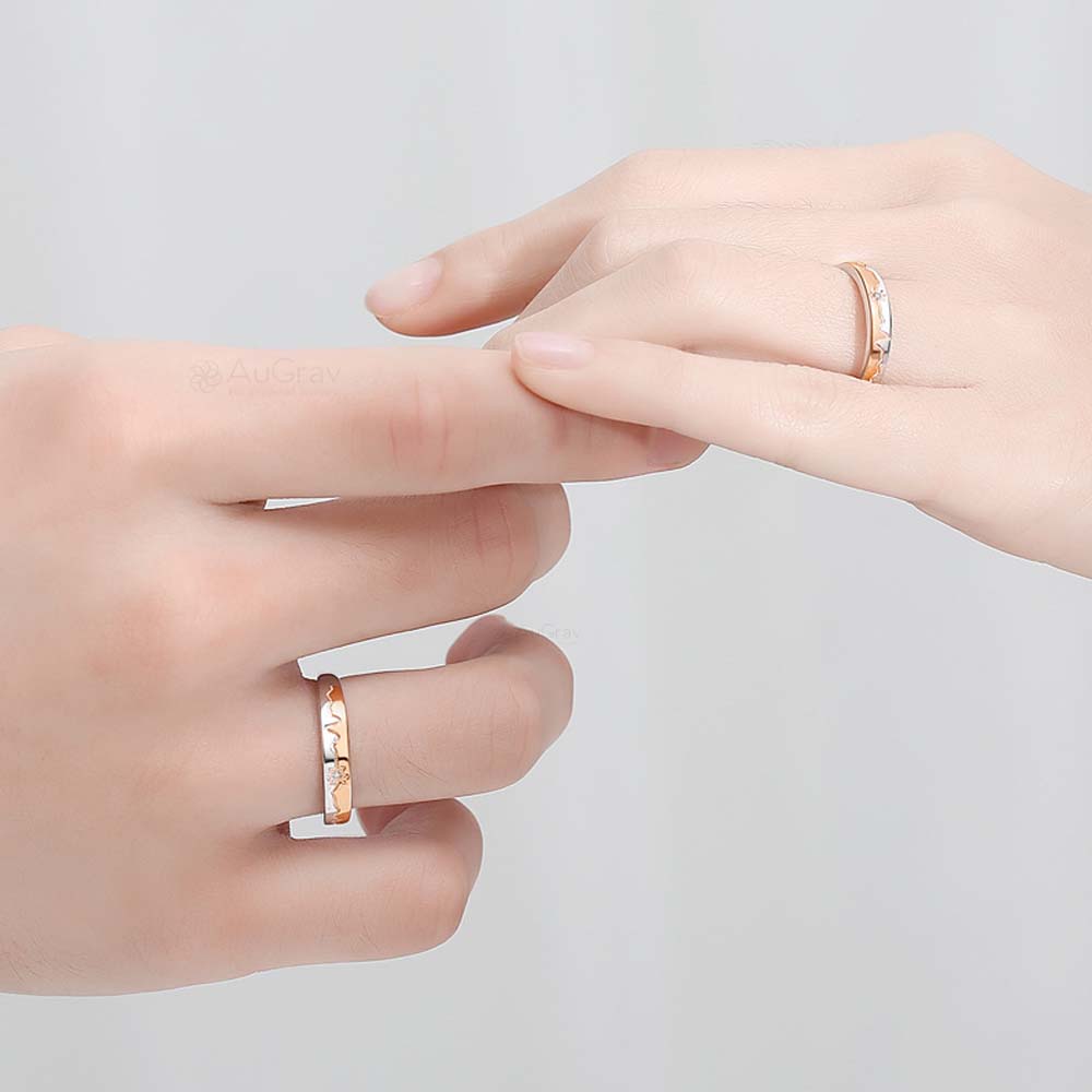 Celestial Love Adjustable 925 Sterling Silver Couple Rings