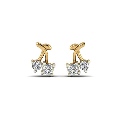Leaf Golden Stud Earrings for Girls