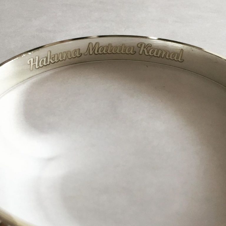 Hakuna Matata Mens Silver Kada  Bangle/Kada