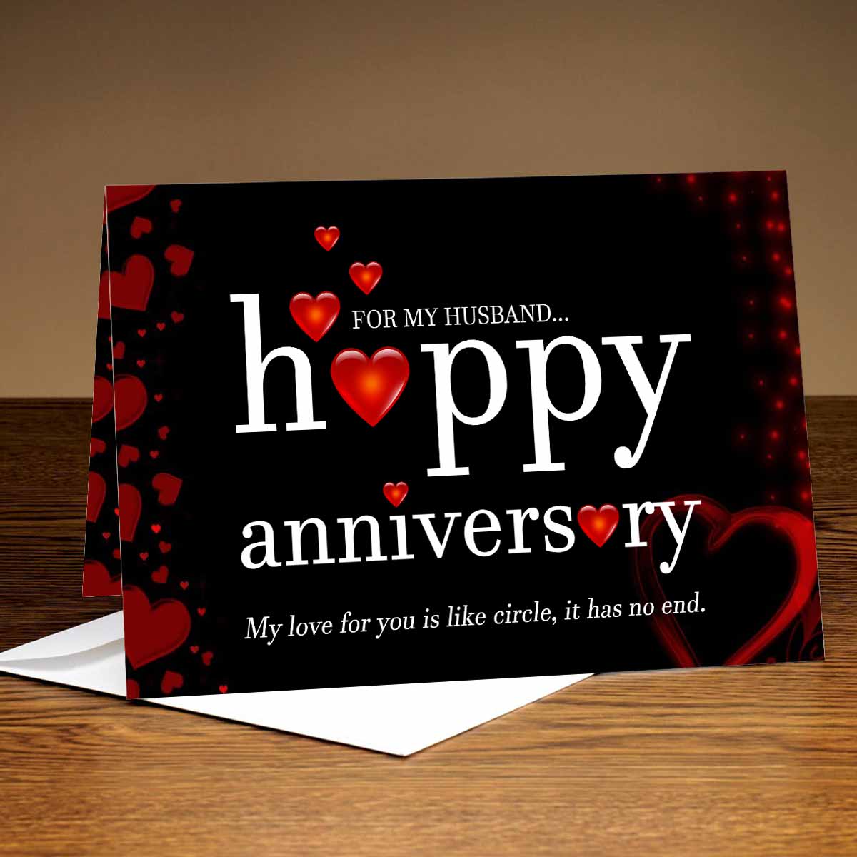 My Love for You is Like Circle Greeting Card-1