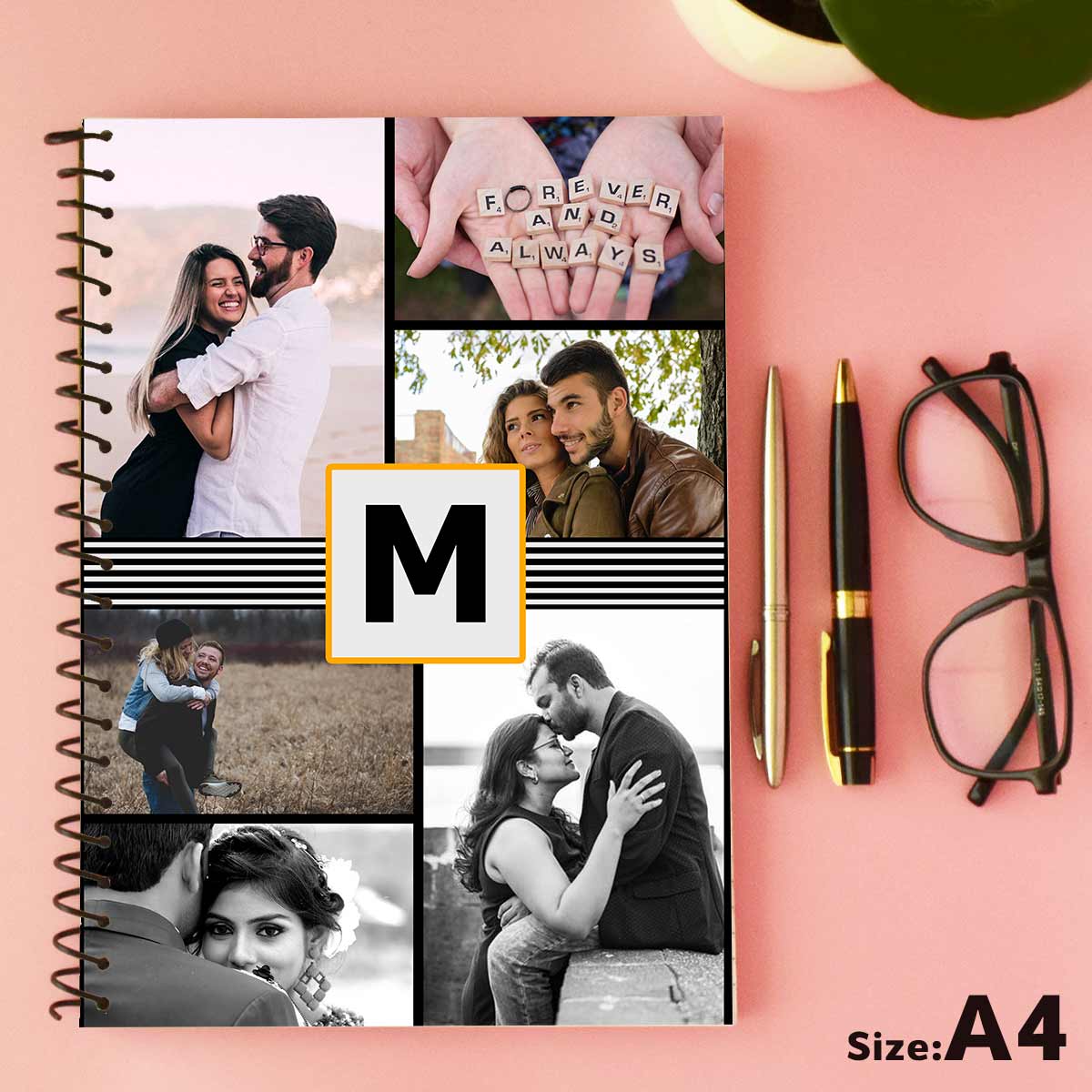 Monogram & Photo Personalised Notebook
