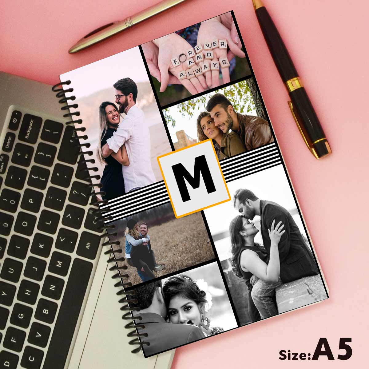 Monogram & Photo Personalised Notebook
