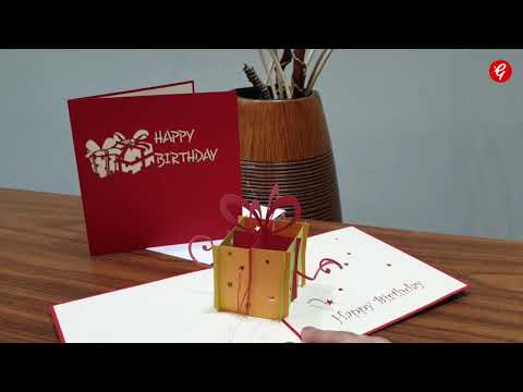 Personalised Happy Birthday Gift Box Pop Up Card-3