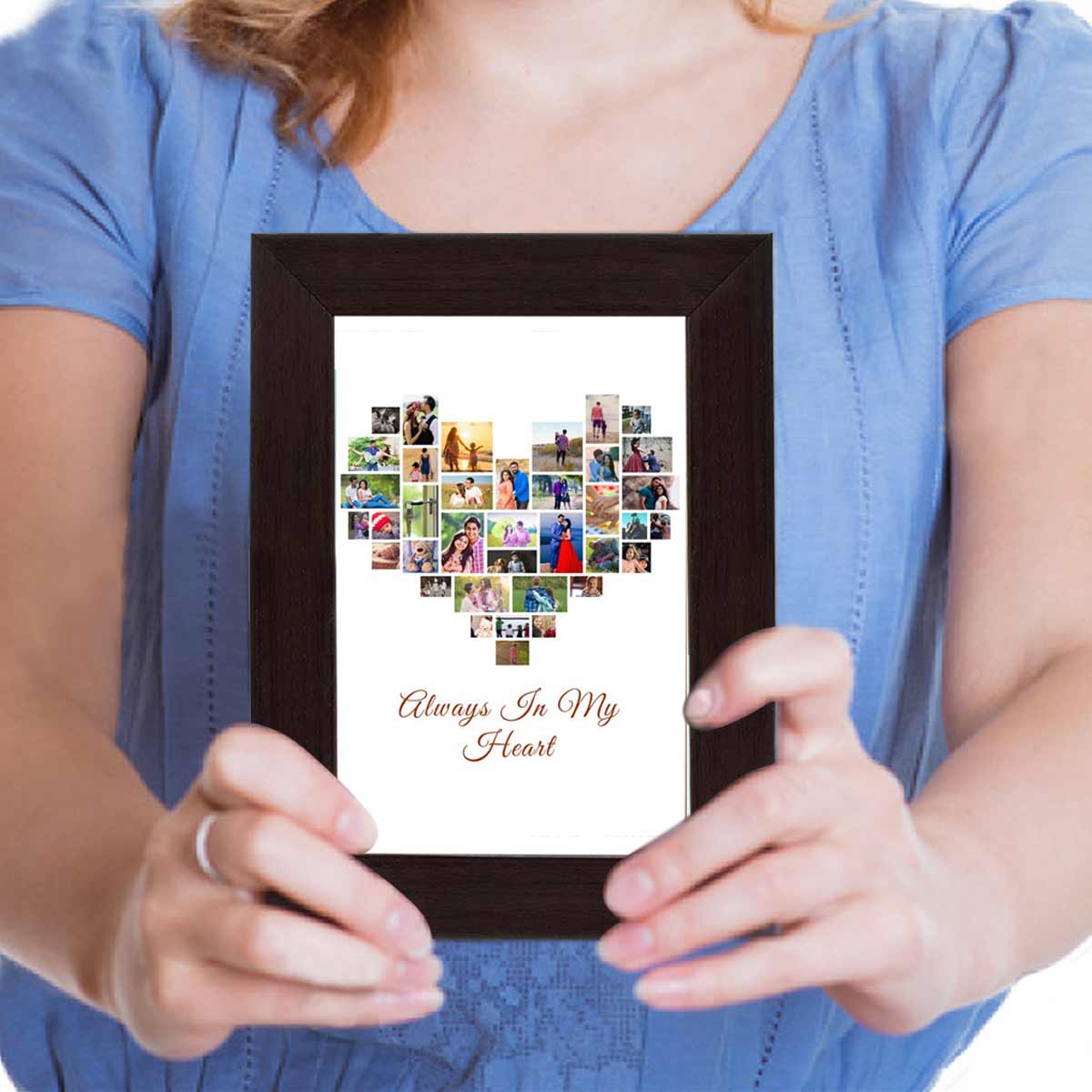 Personalized Always in my Heart Poster Frame