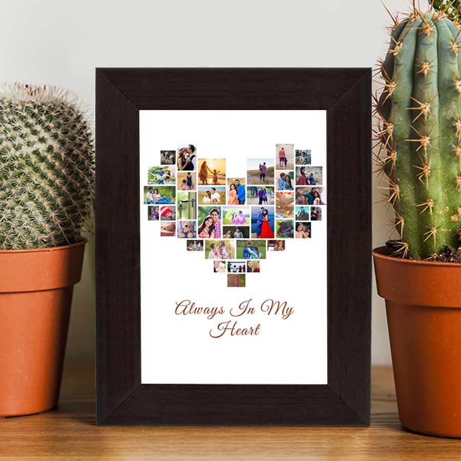 Personalized Always in my Heart Poster Frame