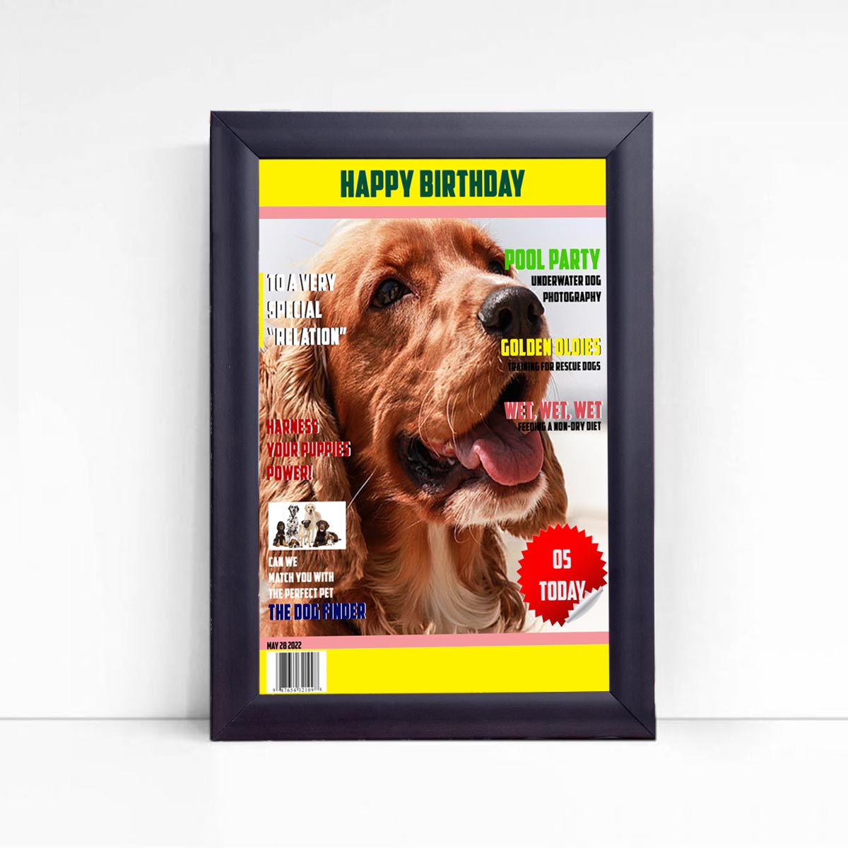 Personalised Pet Birthday Magazine Cover