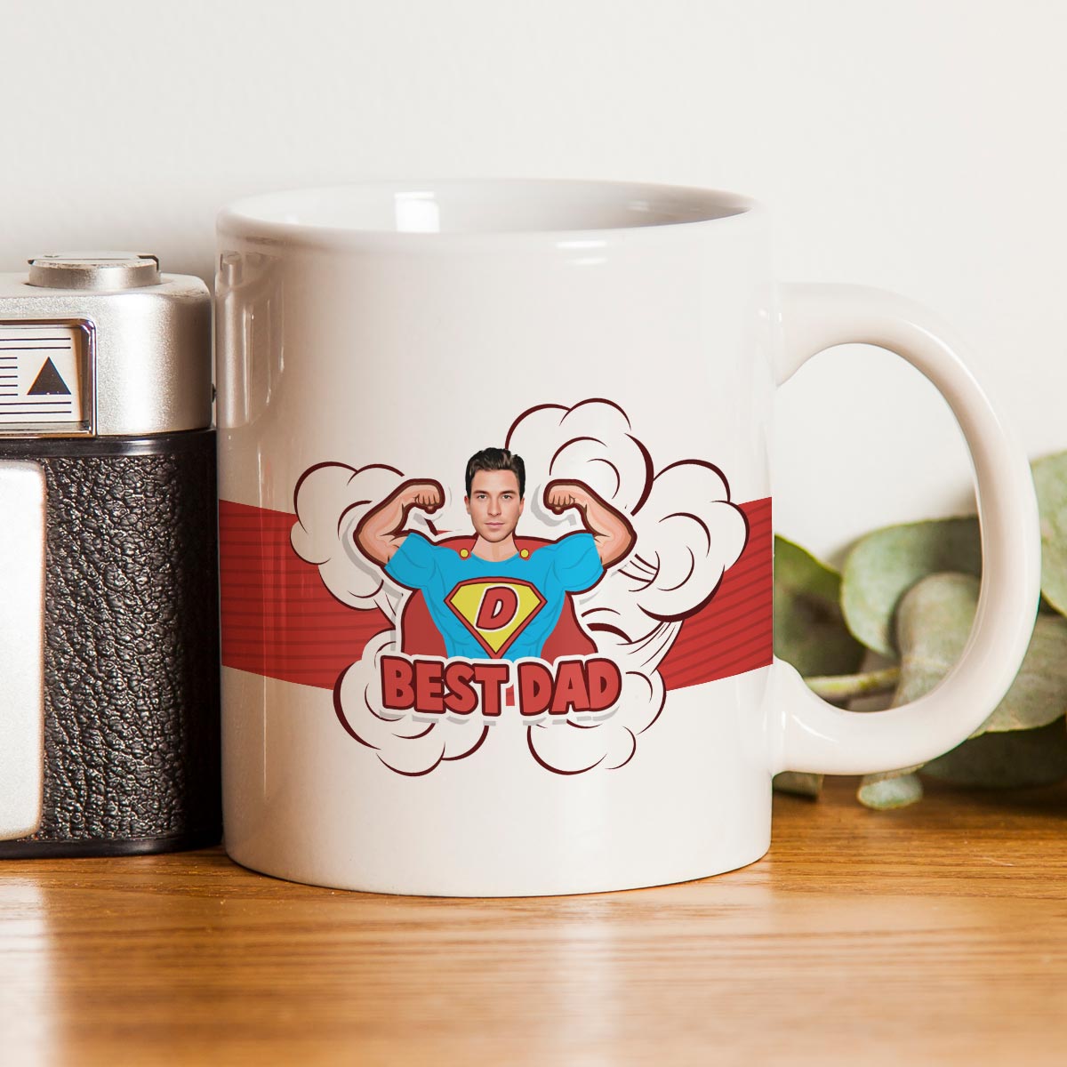 Personalized Super Hero Best Dad Coffee Mug Gift For Father's Day 1