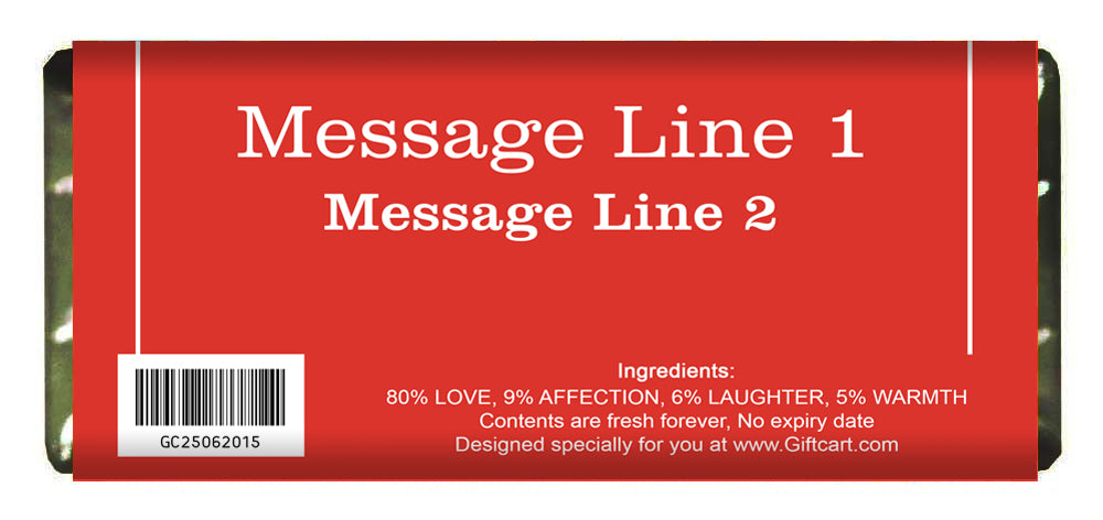 Personalised Choco Bar - Be Mine