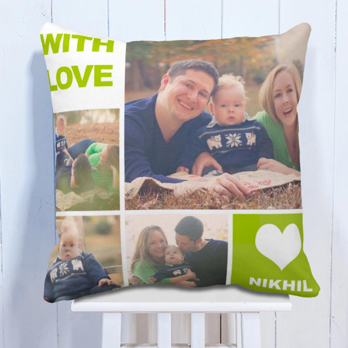 Personalized With Love Photo Cushion Gift for Valentine's Day 4
