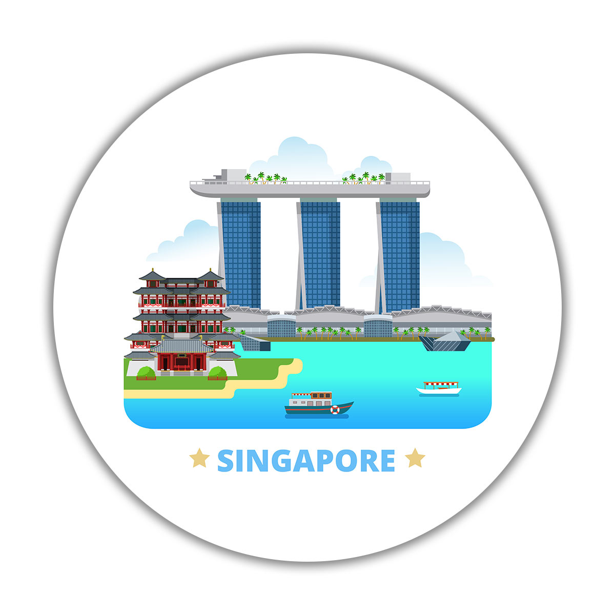 Singapore Fridge Magnet