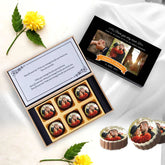 Personalised Orange Ribbon Anniversary Return Gift Chocolates