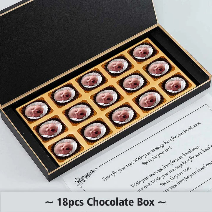 Personalised Black Elegant Box Photo Printed Chocolates Birthday Return Gift