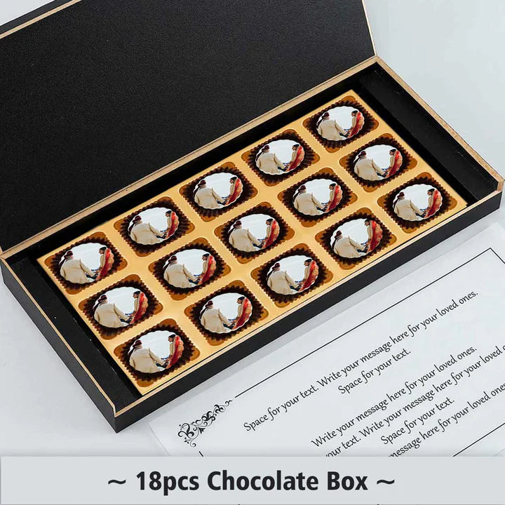 Personalised Ornate Maroon Wedding Return Gift Photo Printed Chocolates