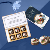 Personalised Botanical leaf Wreath Names Photo Printed Chocolates Invitation