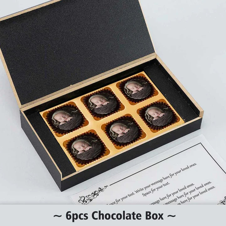 Personalised "It's a Boy" Announcement gift Photo Printed Chocolate