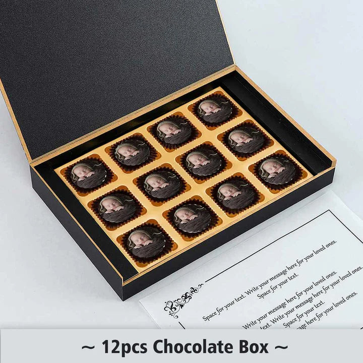 Personalised "It's a Boy" Announcement gift Photo Printed Chocolate
