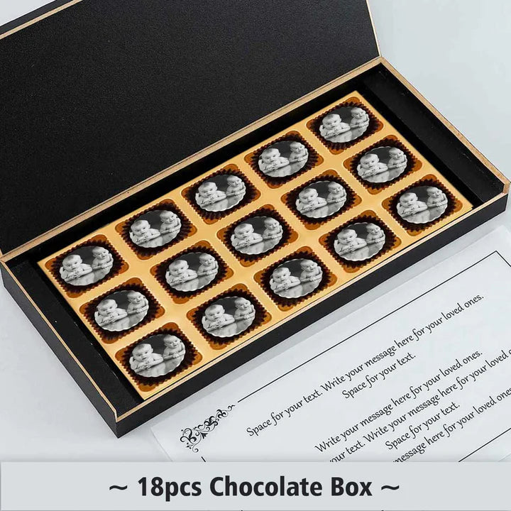 Personalised Hi Dates Photo Printed Chocolates For Twins Announcement