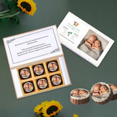 Personalised Two Peas In A Pod Twins Announcement Photo Printed Chocolate