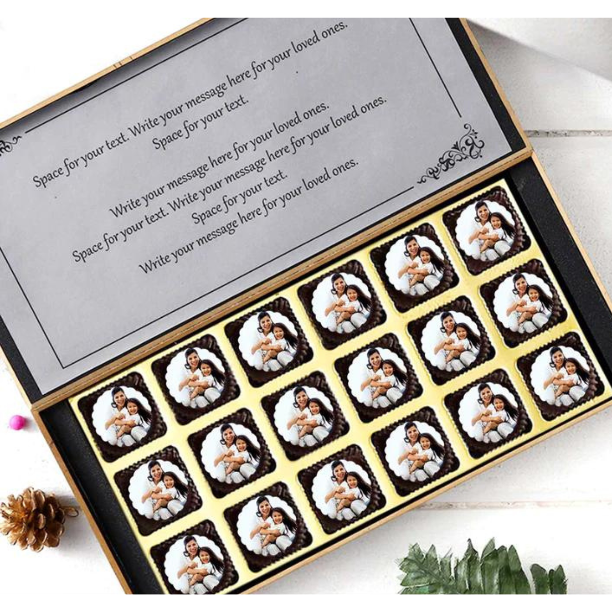 Personalised Cute Graphics & Photo Printed Box Of Chocolates