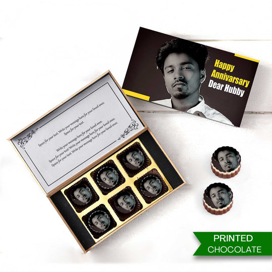 Wedding Anniversary Online Personalised Photo Chocolate