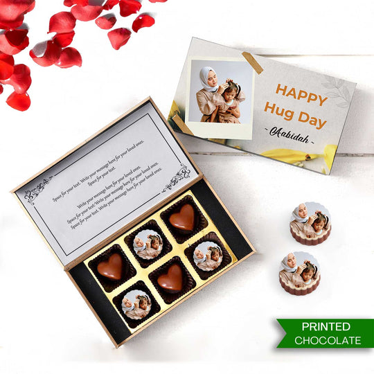 Personalised Hug Day Photo Chocolate