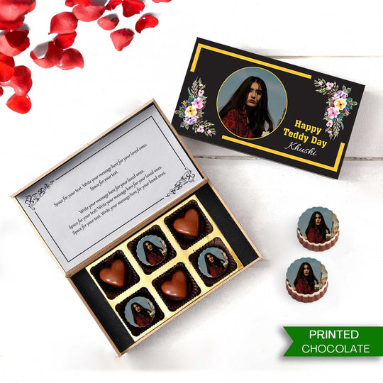 Teddy Day Personalised Photo Chocolate